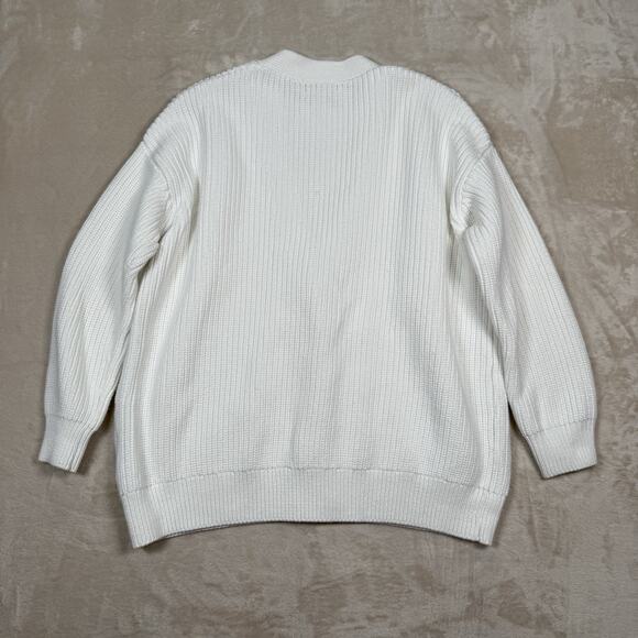 Quince 100% Organic Cotton Oversized Boyfriend Cardigan Womens Size S White - Picture 4 of 8